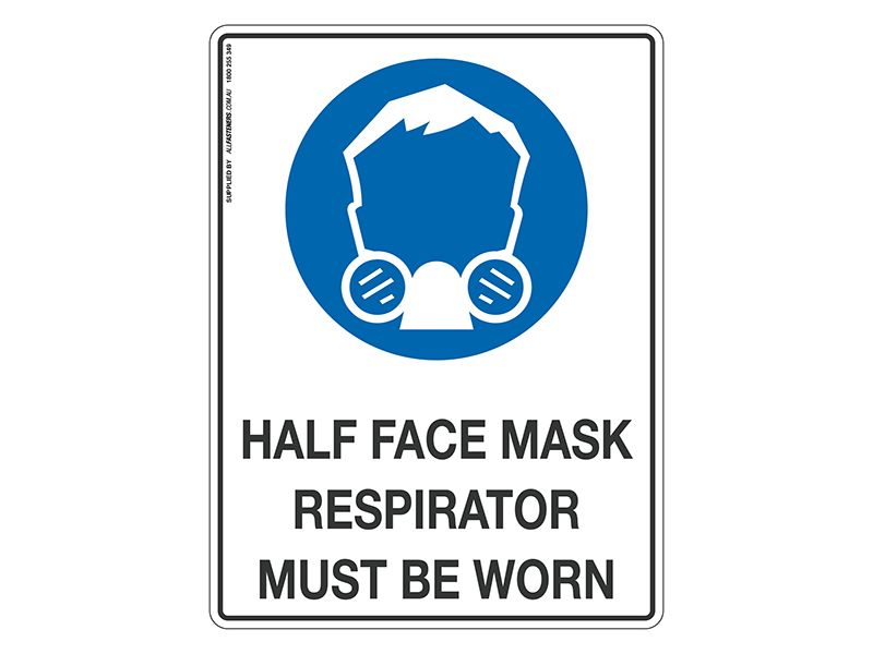 Half Face Mask Respirator Must Be Worn - Mandatory Sign