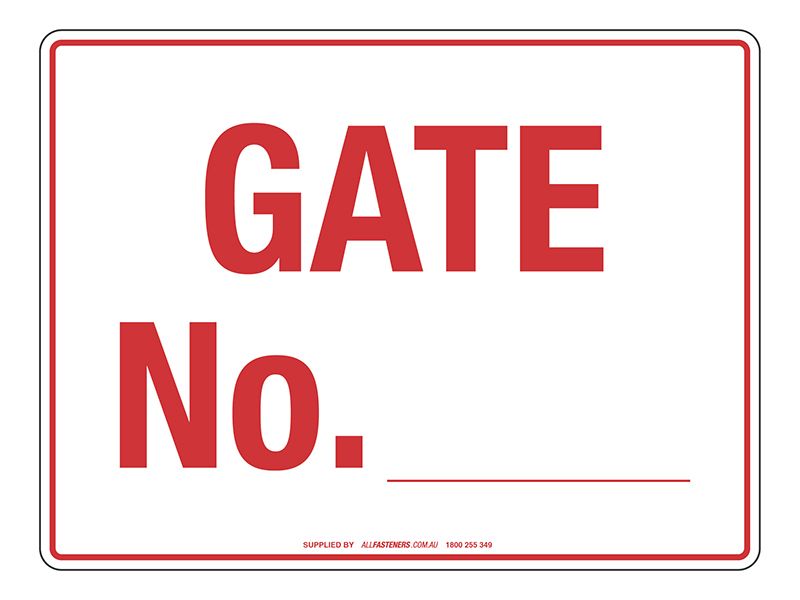 NOTICE Gate No Sign