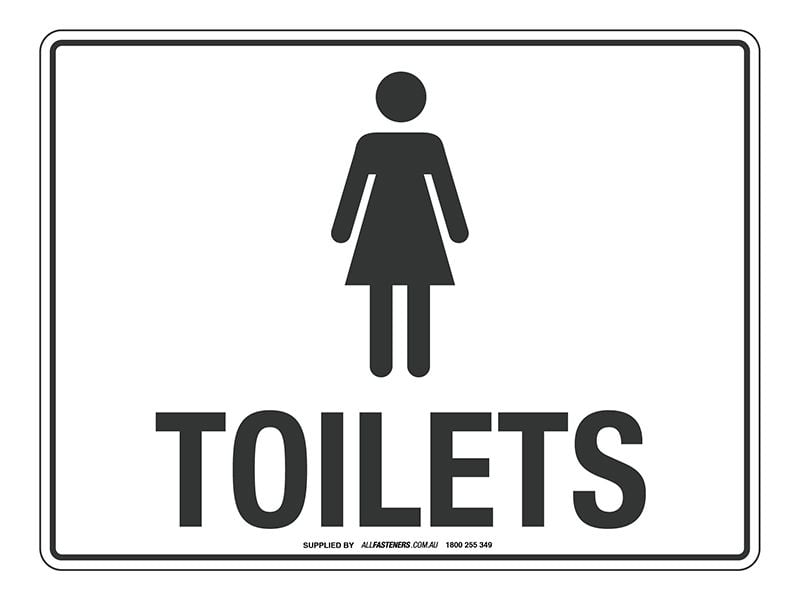 NOTICE Toilets Female Sign