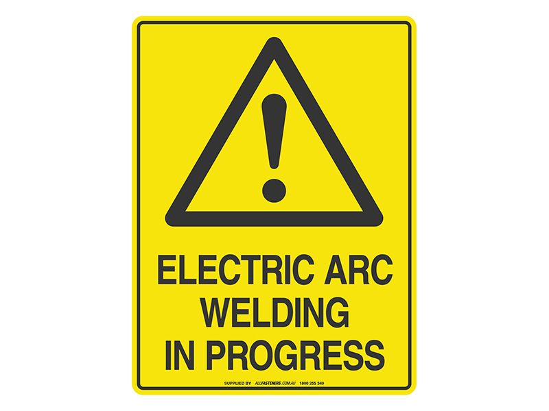 Electric Arc Welding In Progress - Warning Sign