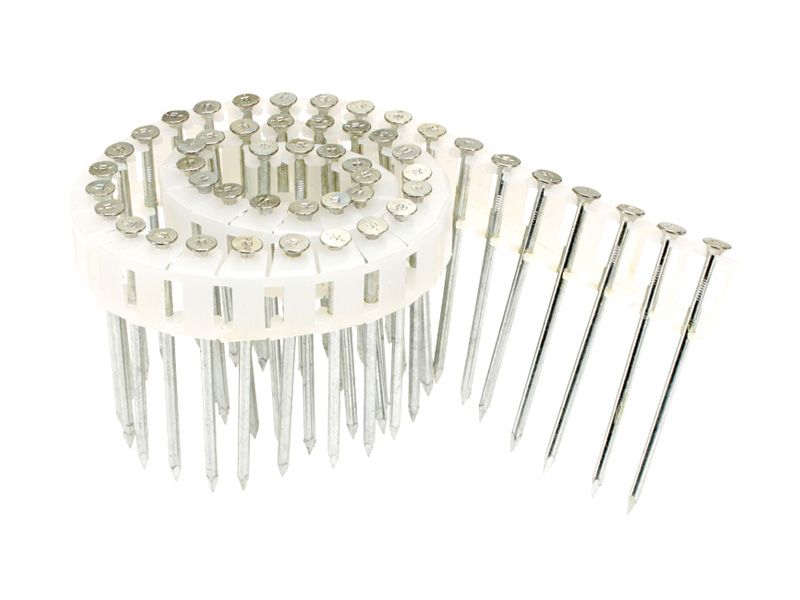 Coil Concrete Nails 2.9mm Hardened Electro Galv