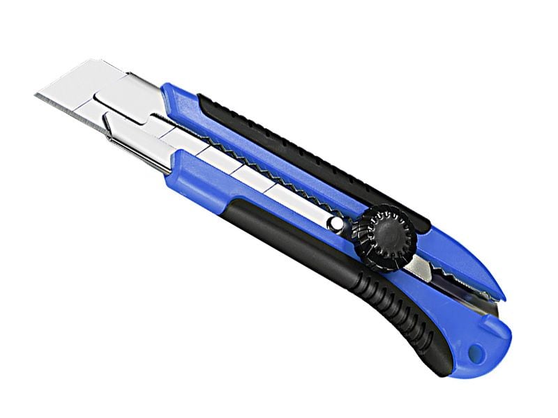 25mm Snap-Off Knife - Rubber Grip Screw Lock