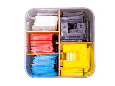 90 x 90mm Horseshoe Packer Bucket Organiser incl. 415 pcs