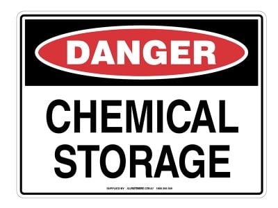 DANGER Chemical Storage Sign
