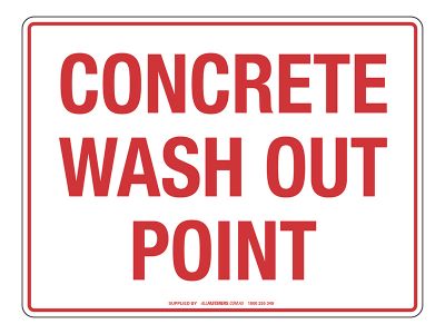 NOTICE Concrete Wash Out Point Sign