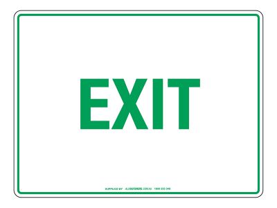 NOTICE Exit Sign