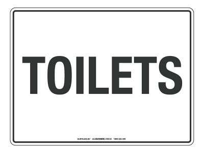 NOTICE Toilets Sign