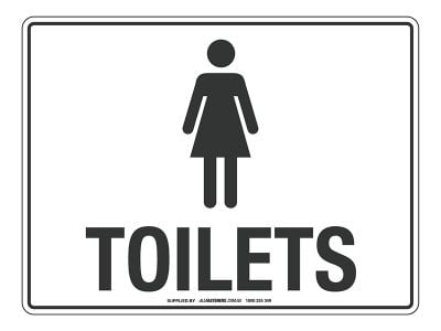 NOTICE Toilets Female Sign