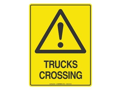 Trucks Crossing - Warning Sign