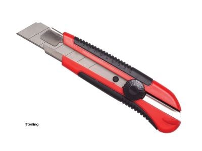 25mm Snap-Off Knife - Rubber Grip Screw Lock