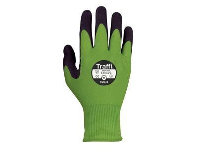 Traffi™ Cut Resistant Green Work Gloves Heavy Duty