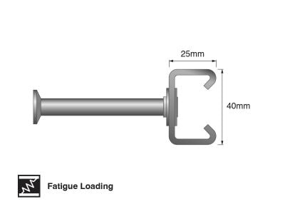 AC-S 40/26P Powered Cast-In Anchor Channel, 316 Stainless