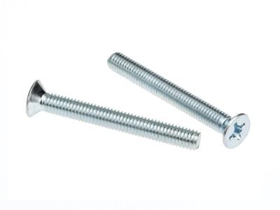 Flat Head Metal Threads Zinc Plated Screws