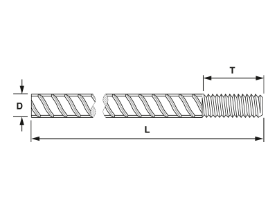 N12, N16, N20 Threaded Rebars