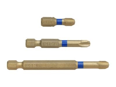 Phillips PH3 Ti-N Impact Driver Bits 10PK