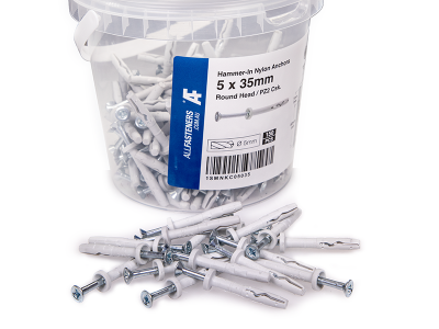 Hammer-In Nylon Anchors Round Head