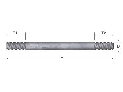 Anchor Rod Dual Thread End