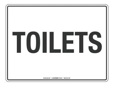 NOTICE Toilets Sign