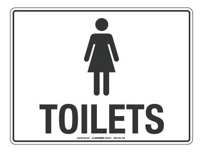 NOTICE Toilets Female Sign