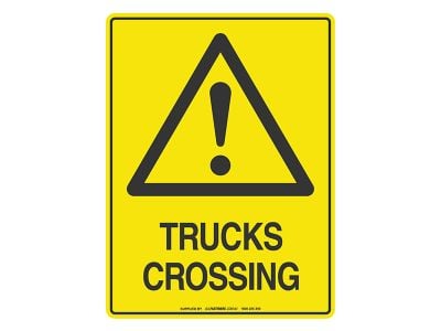 Trucks Crossing - Warning Sign