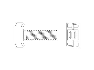 TBN-G 40/22 Notched Hook-Head T-Bolt (HDG)
