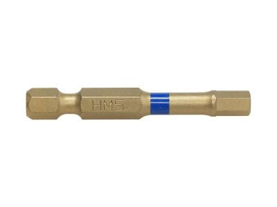 Hex 5mm x 50mm Ti-N Impact Driver Bits 10PK