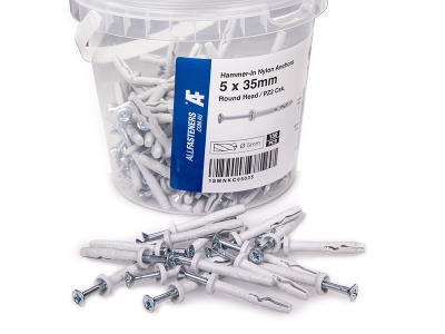 Hammer-In Nylon Anchors Round Head