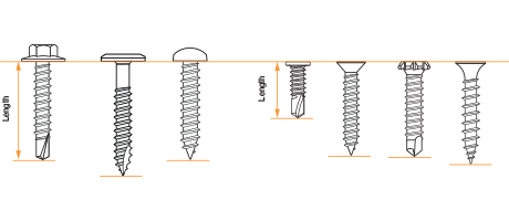 Allfasteners How to measure screw lengths?