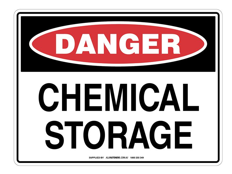 DANGER Chemical Storage Sign