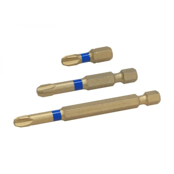 Phillips PH3 Ti-N Impact Driver Bits 10PK