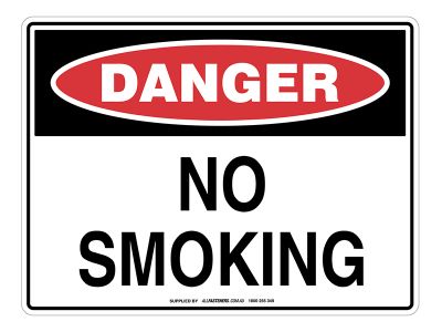 DANGER No Smoking Sign