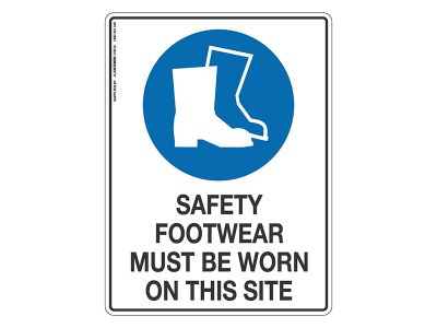Safety Footwear Must Be Worn On Site - Mandatory Sign
