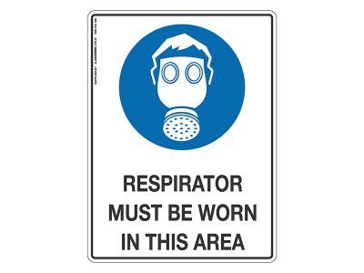 Respirator Must Be Worn - Mandatory Sign