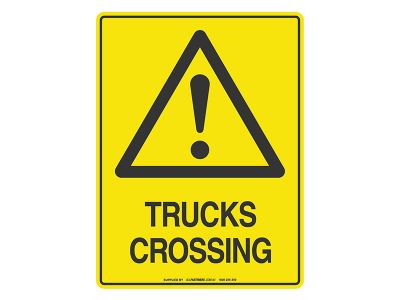 Trucks Crossing - Warning Sign