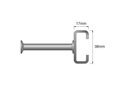 AC-S 38/17 C-Shape Cast-In Anchor Channel, 316 Stainless