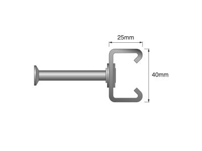 AC-S 40/25 Cold-Rolled Cast-In Anchor Channel, 316 Stainless