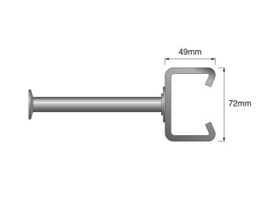 AC-S 72/49 Cold-Rolled Cast-In Anchor Channel, 316 Stainless