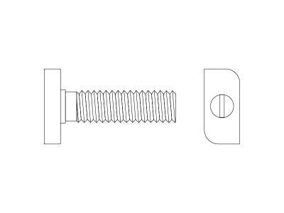TB1-S 38/17 Hammer Head T-Bolt (316 Stainless Steel)