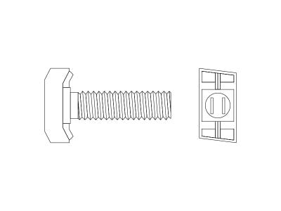 TBN-G 40/22 Notched Hook-Head T-Bolt (HDG)
