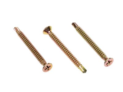 Countersunk Self Drilling Screws Zinc Yellow