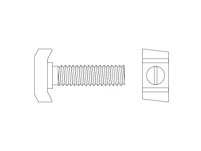 TB2-G 50/30 Hook-Head T-Bolt (HDG, Class 8.8)