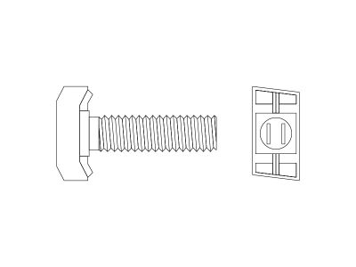 TBN-G 40/22 Notched Hook-Head T-Bolt (HDG)