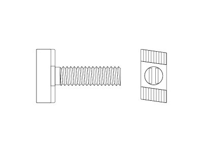 TBT-G 41/22 Toothed-Head T-Bolt (HDG)