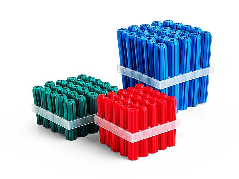 Red, green and blue PVC star plugs