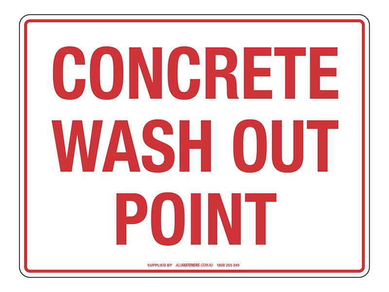 NOTICE Concrete Wash Out Point Sign