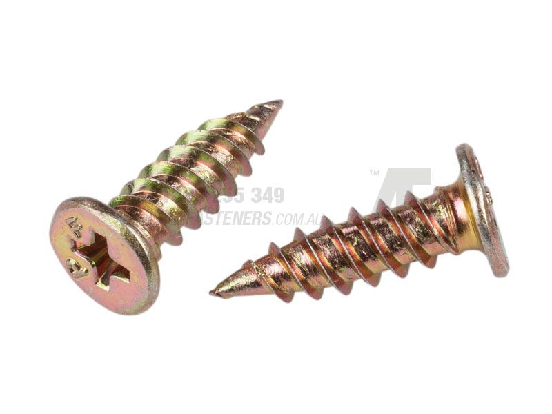 Flat Top Needle Point Screws Zinc