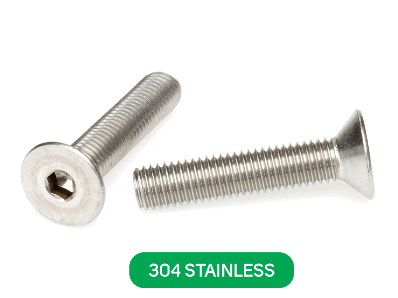 Flat (CSK) Socket Head Screw Gr304 Stainless Metric